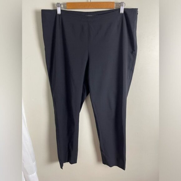 Lafayette 148 New York Stanton Pant dark navy blue size 14 ankle stretch career - Picture 3 of 15